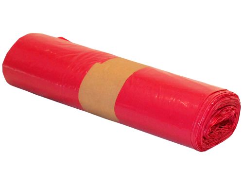 Saco de lixo industrial vermelha 85x105cm galga 110 rolo de 10 unidades , Branca , 59934 , 